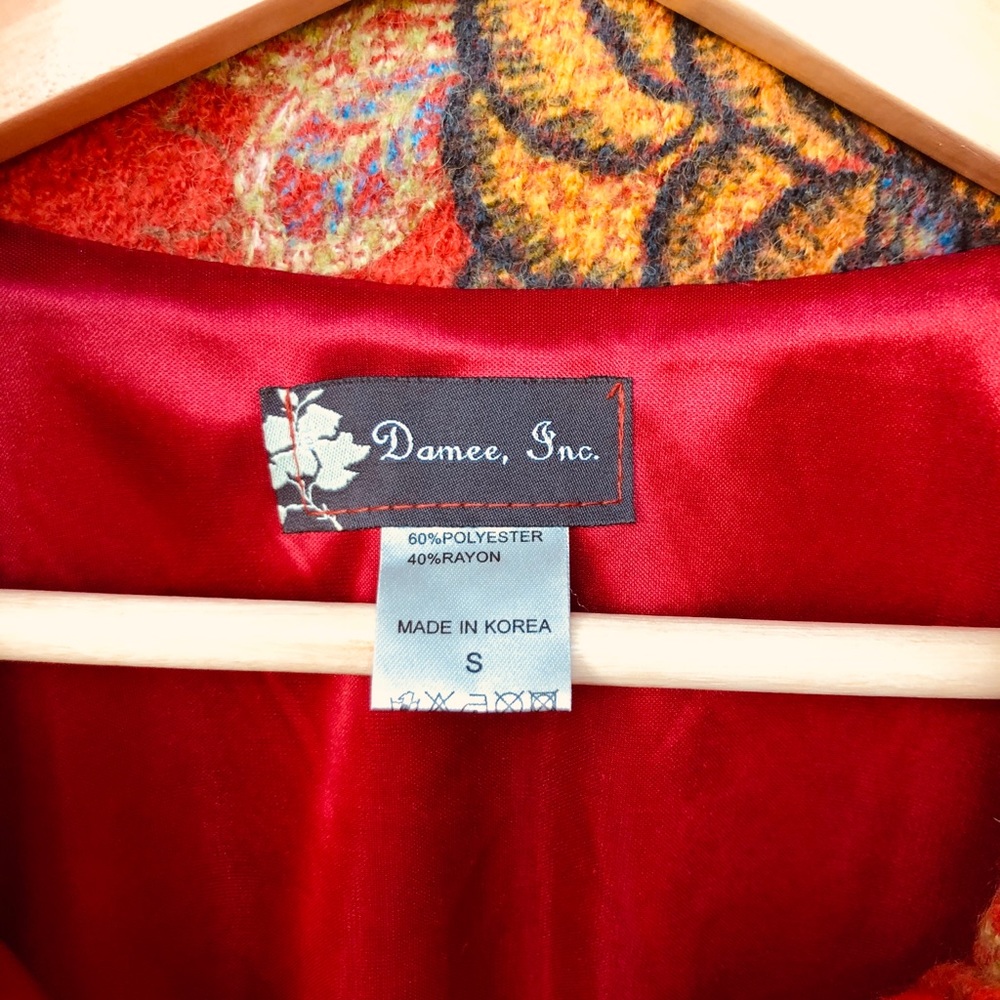 Damee, Inc 3 Button Jacket Size Small Color-Orange - image 3